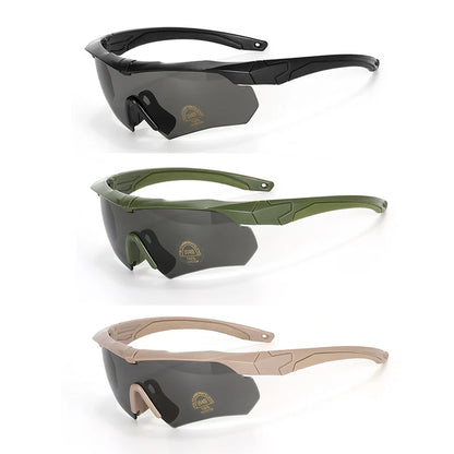 Polarized Tactical 3 Lens Set Glasses