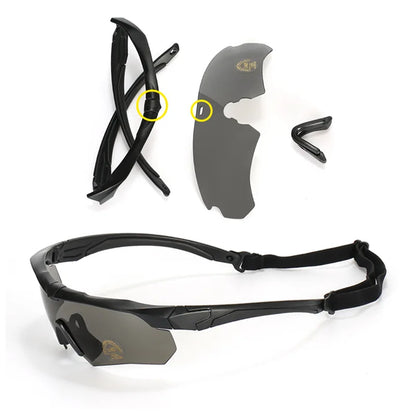 Polarized Tactical 3 Lens Set Glasses