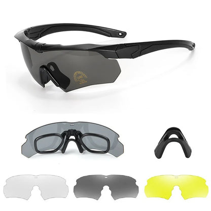 Polarized Tactical 3 Lens Set Glasses