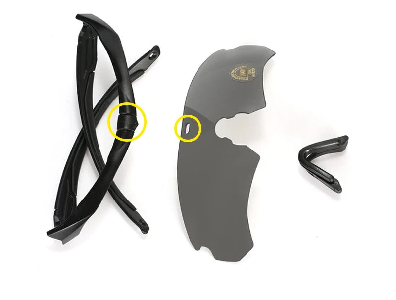 Polarized Tactical 3 Lens Set Glasses