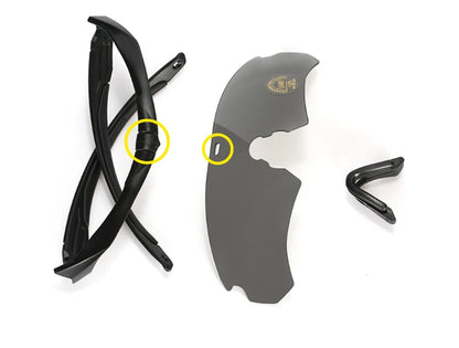 Polarized Tactical 3 Lens Set Glasses