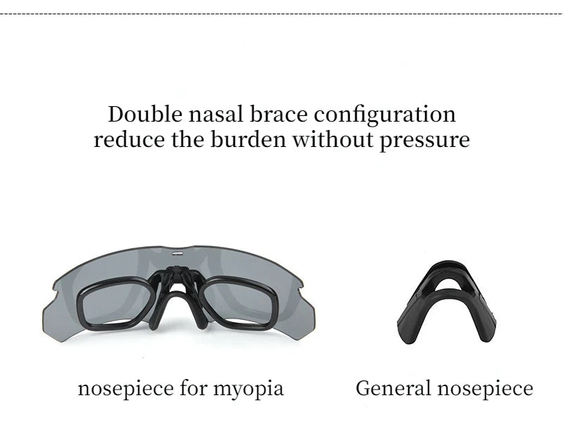 Polarized Tactical 3 Lens Set Glasses