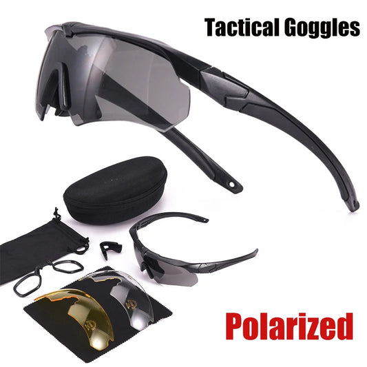 Polarized Tactical 3 Lens Set Glasses