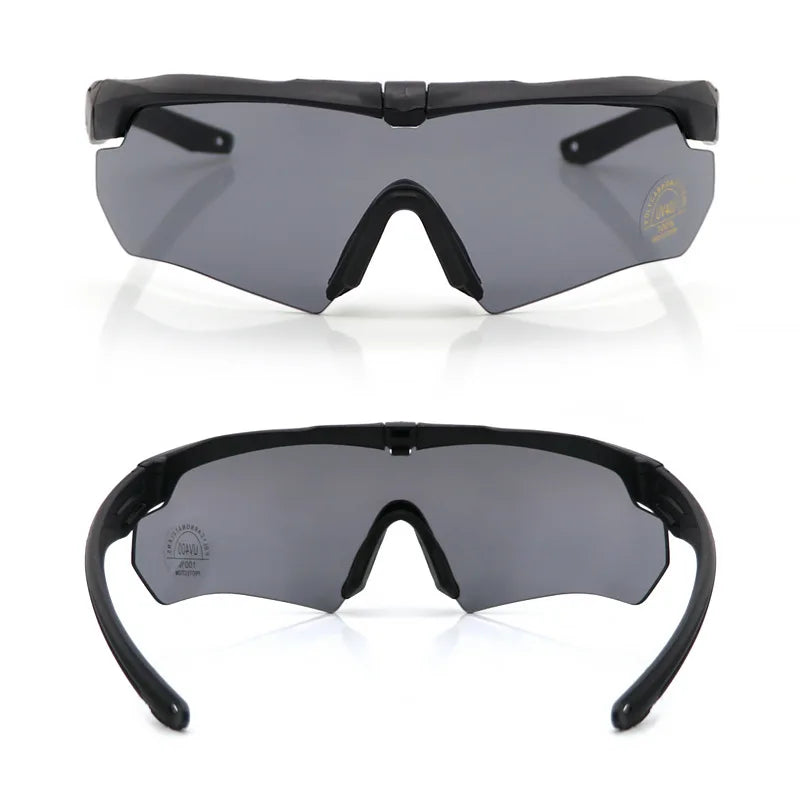 Polarized Tactical 3 Lens Set Glasses