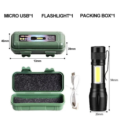 Mini Torch LED Rechargeable Flashlight