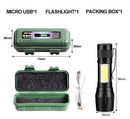 Mini Torch LED Rechargeable Flashlight